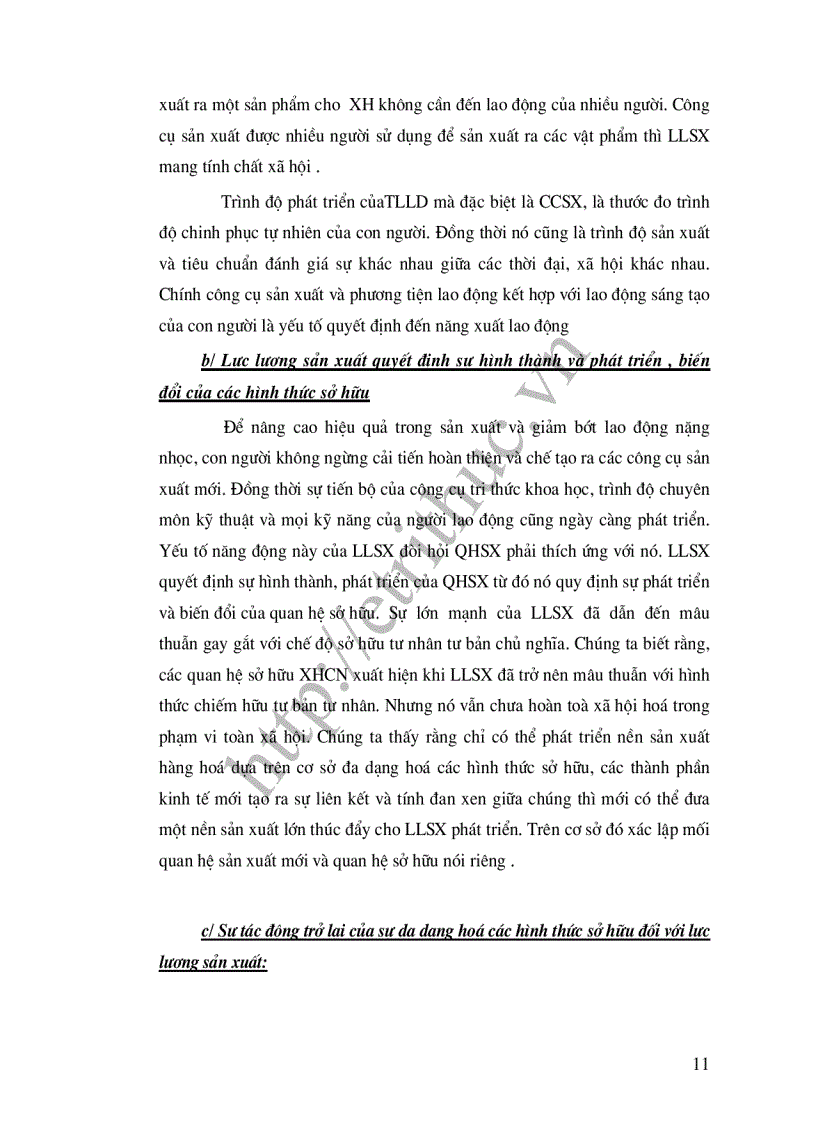 image for page Quan hệ biện chứng giữa sự phát triển của LLSX và sự đa dạng hoá các loại hình sở hữu