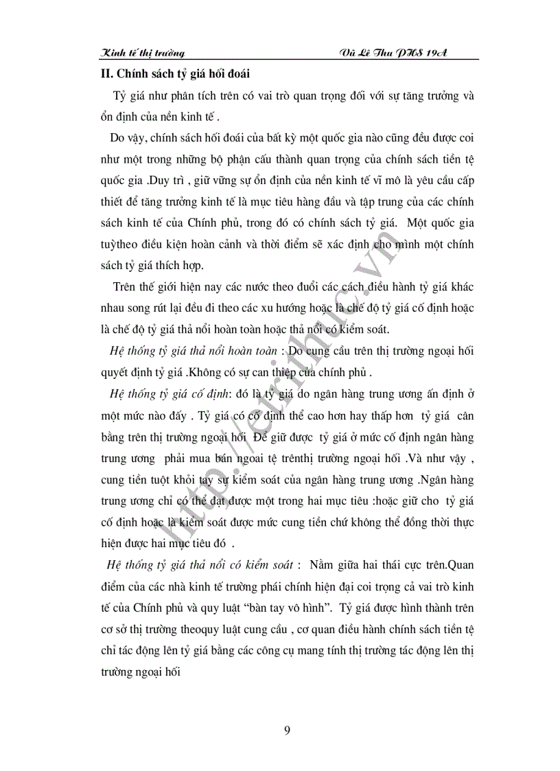 image for page Chính sách tỷ giá hối đoái và vấn đề tự do tỷ giá ở VN