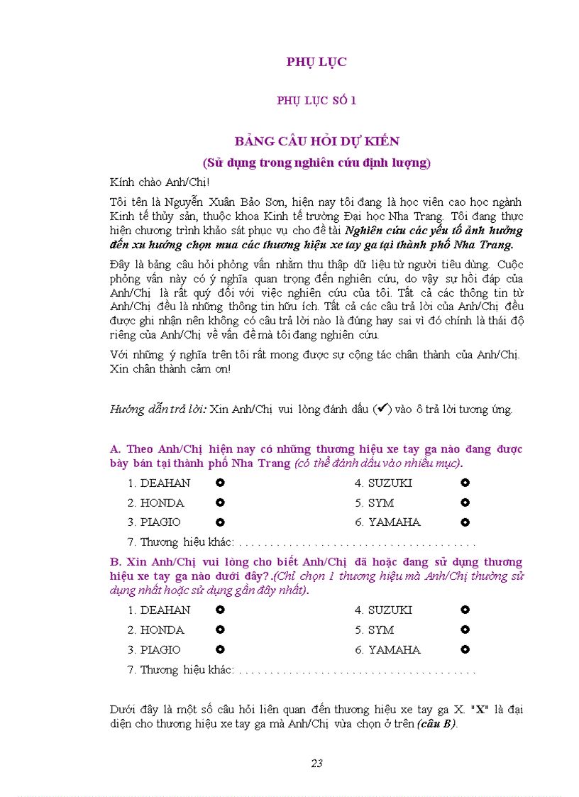 image for page Nghiên Cứu Các Yếu Tố Ảnh Hưởng Đến Xu Hướng Chọn Mua Các Thương Hiệu Xe Tay Ga