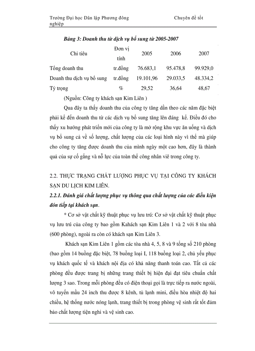 image for page Chất lượng phục vụ phương hướng và biện pháp nâng cao chất lượng phục vụ tại Công ty Khách sạn Du lịch Kim Liên