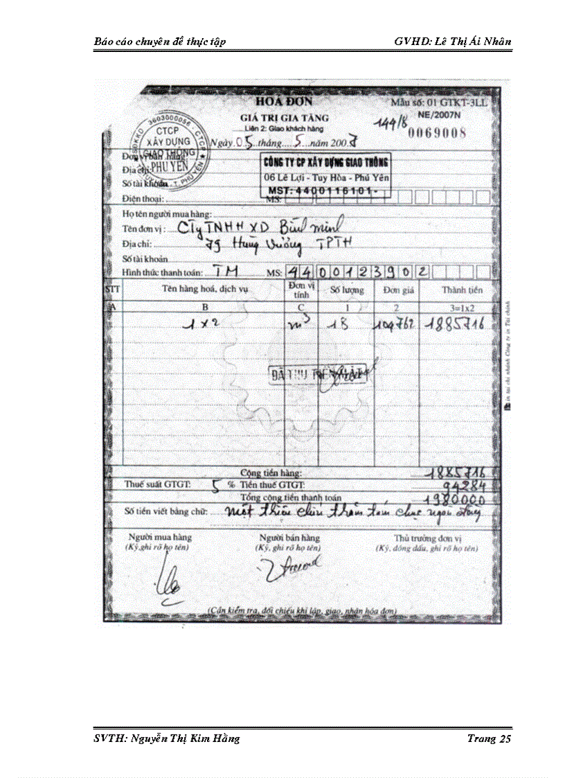 image for page Thực trạng công tác kế toán tập hợp chi phí sản xuất và tính giá thành sản phẩm xây lắp tại công ty TNHH XD Bình Minh