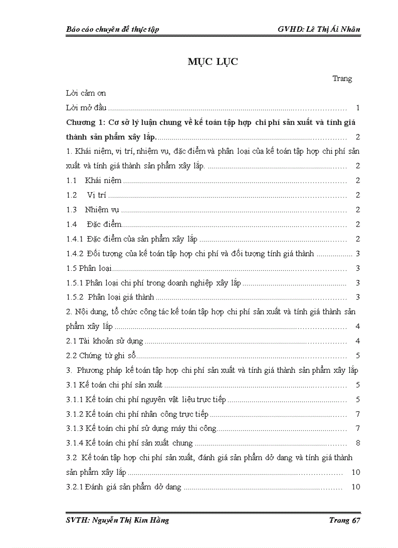 image for page Thực trạng công tác kế toán tập hợp chi phí sản xuất và tính giá thành sản phẩm xây lắp tại công ty TNHH XD Bình Minh