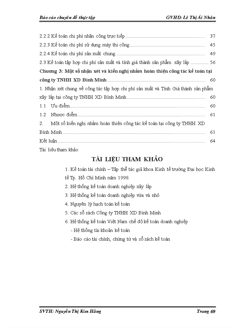 image for page Thực trạng công tác kế toán tập hợp chi phí sản xuất và tính giá thành sản phẩm xây lắp tại công ty TNHH XD Bình Minh