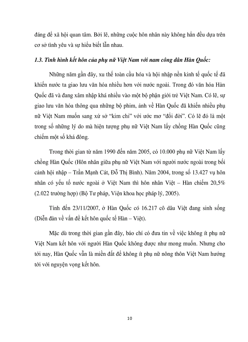 image for page Các yếu tố tác động đến xu hướng phụ nữ Việt Nam kết hôn với người nước ngoài Nghiên cứu trường hợp phụ nữ Việt Nam kết hôn nam công dân Trung Quốc Đài Loan Hàn Quốc