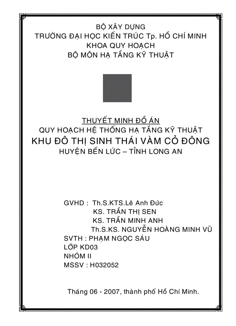 image for page Quy hoạch hệ thống hạ tầng kỹ thuật đô thị sinh thái Vàm Cỏ Đông huyện Bến Lức tỉnh Long An