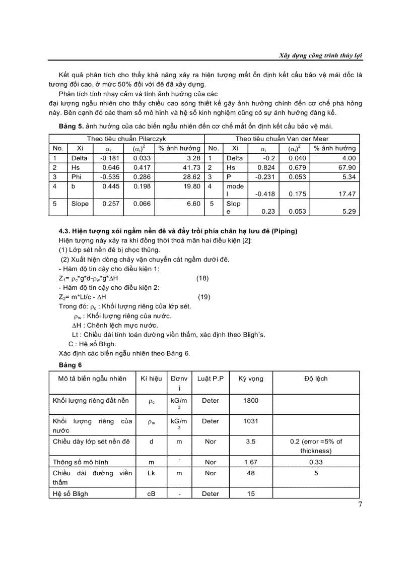 image for page Ứng Dụng lý thuyết độ tin cậy và phương pháp thiết kế ngẫu nhiên trong đánh giá an toàn ổn định đê kè biển