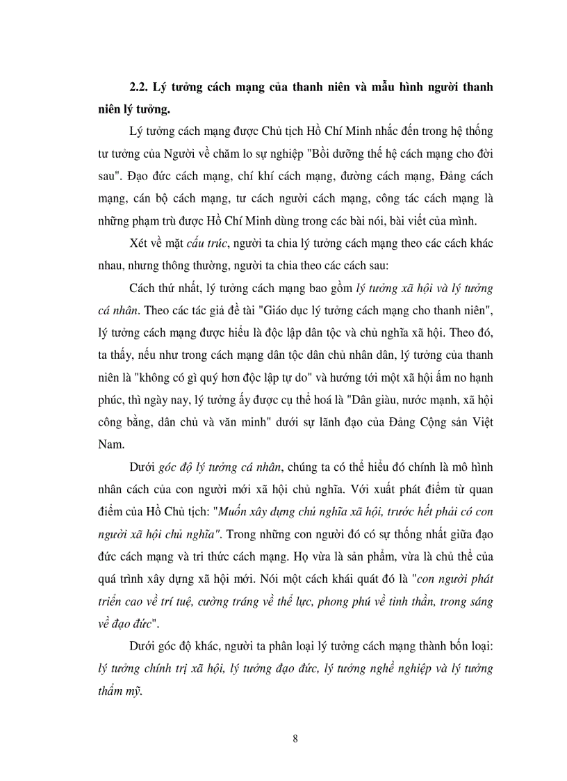 image for page Luận về mẫu hình người thanh niên lý tưởng trong giai đoạn cách mạng hiện nay ở nước ta