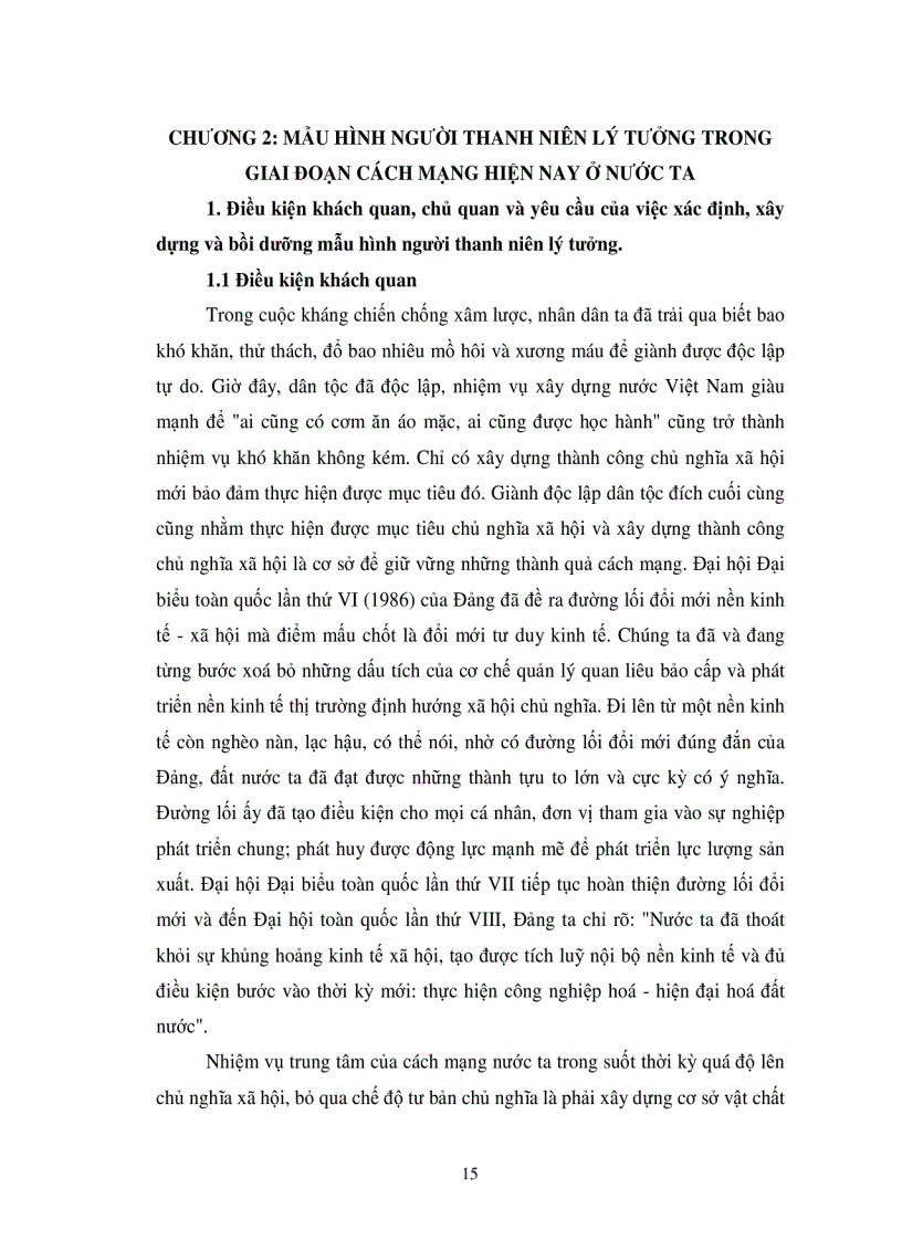 image for page Luận về mẫu hình người thanh niên lý tưởng trong giai đoạn cách mạng hiện nay ở nước ta