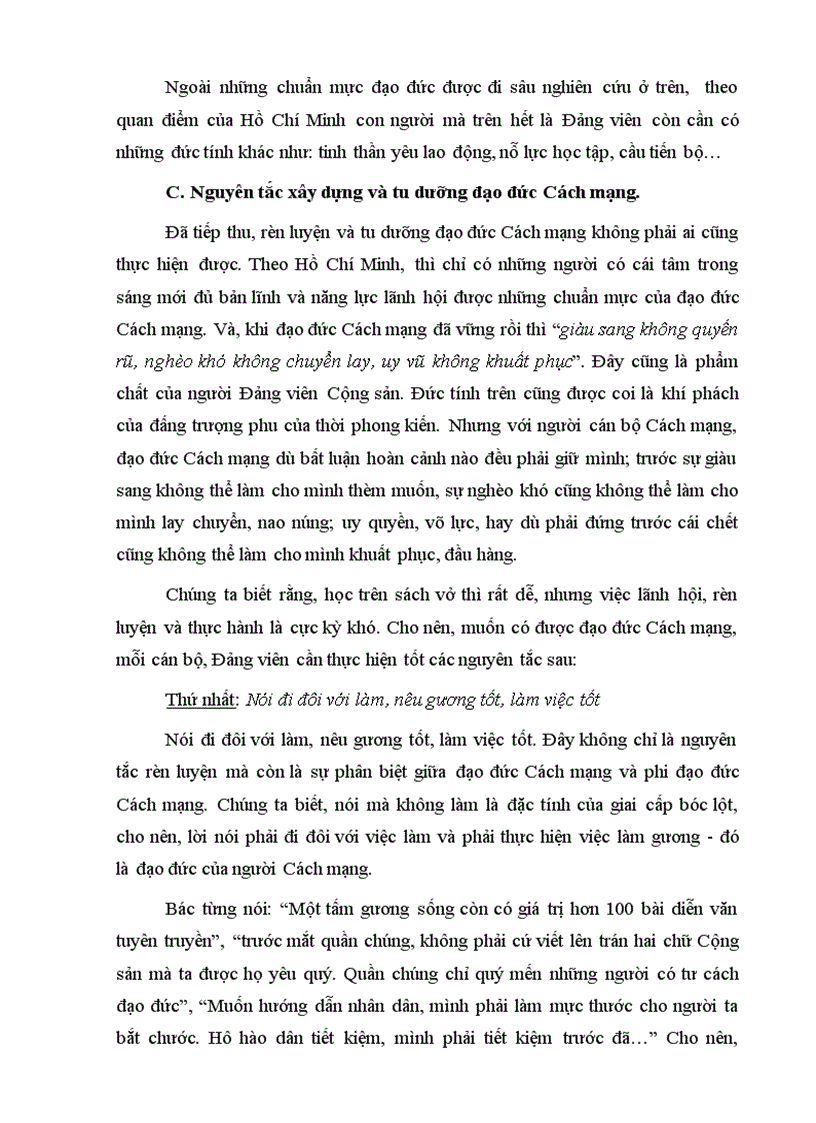 image for page Đề tài Tư tưởng Hồ Chí Minh về những chuẩn mực đạo đức Cách mạng và sự vận dụng tư tưởng đó vào xây dựng tư tưởng đạo đức của học sinh sinh viên trong giai đoạn hiện nay