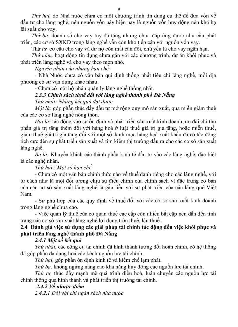 image for page Các giải pháp tài chính thúc đẩy phát triển các làng nghề trên địa bàn thành phố Đà Nẵng trong giai đoạn hiện nay