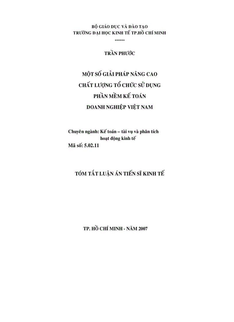 image for page Một số giải pháp nâng cao chất lượng tổ chức sử dụng phần mềm kế toán doanh nghiệp Việt Nam