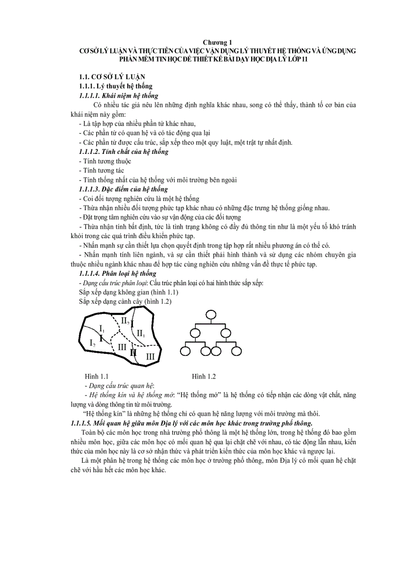 image for page Vận dụng lý thuyết hệ thống để xây dựng cấu trúc bài giảng địa lý lớp 11 với các phần mềm tin học