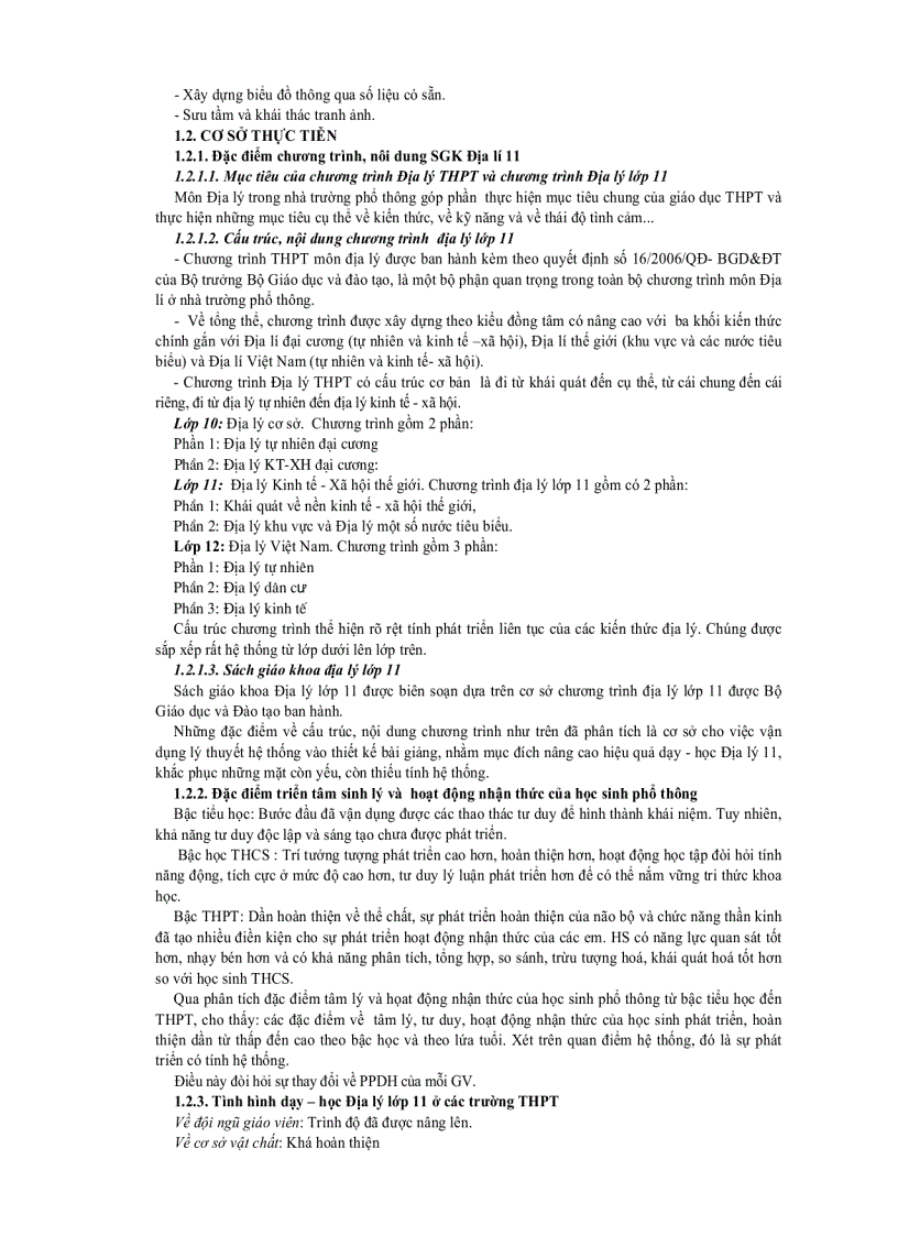 image for page Vận dụng lý thuyết hệ thống để xây dựng cấu trúc bài giảng địa lý lớp 11 với các phần mềm tin học