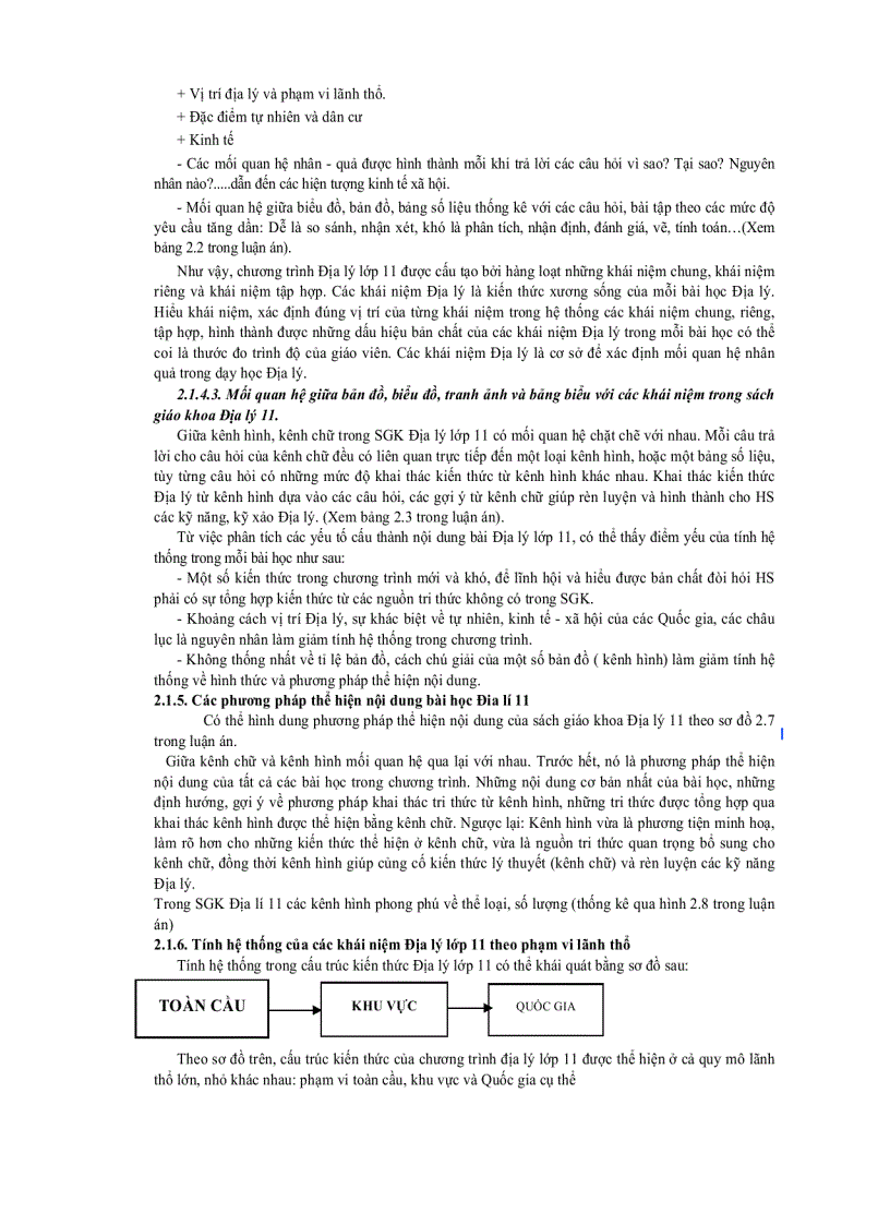 image for page Vận dụng lý thuyết hệ thống để xây dựng cấu trúc bài giảng địa lý lớp 11 với các phần mềm tin học