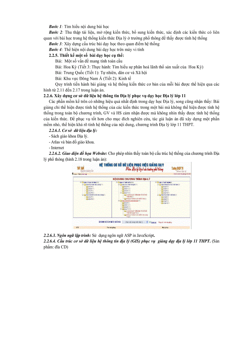 image for page Vận dụng lý thuyết hệ thống để xây dựng cấu trúc bài giảng địa lý lớp 11 với các phần mềm tin học