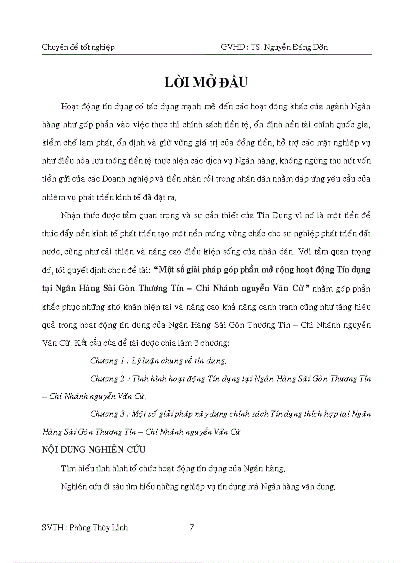 image for page Báo cáo thực tập về tín dụng