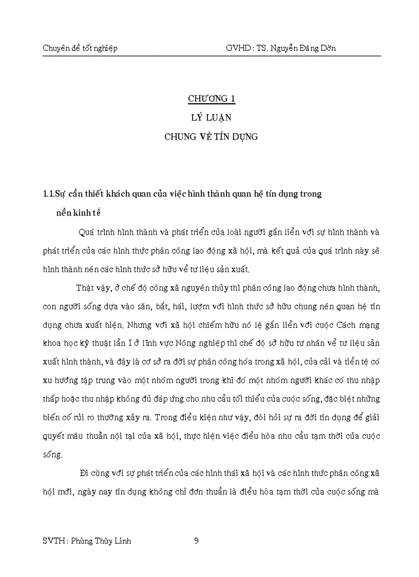 image for page Báo cáo thực tập về tín dụng