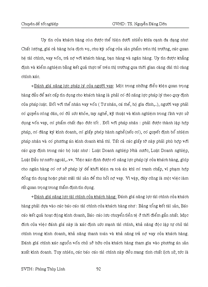 image for page Báo cáo thực tập về tín dụng