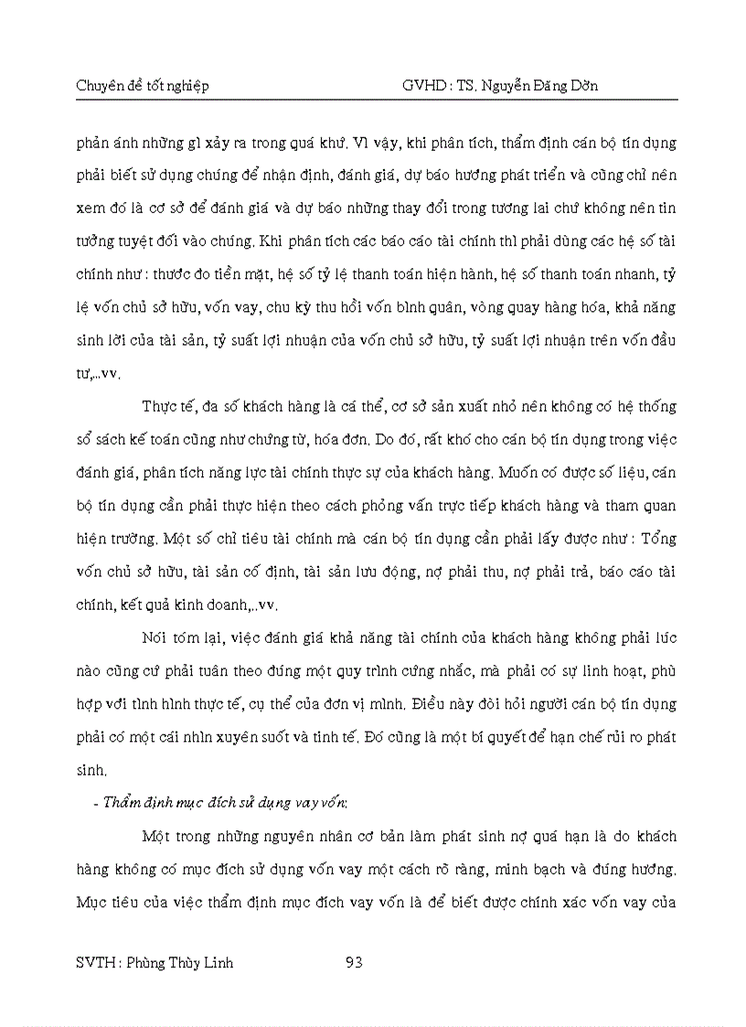 image for page Báo cáo thực tập về tín dụng