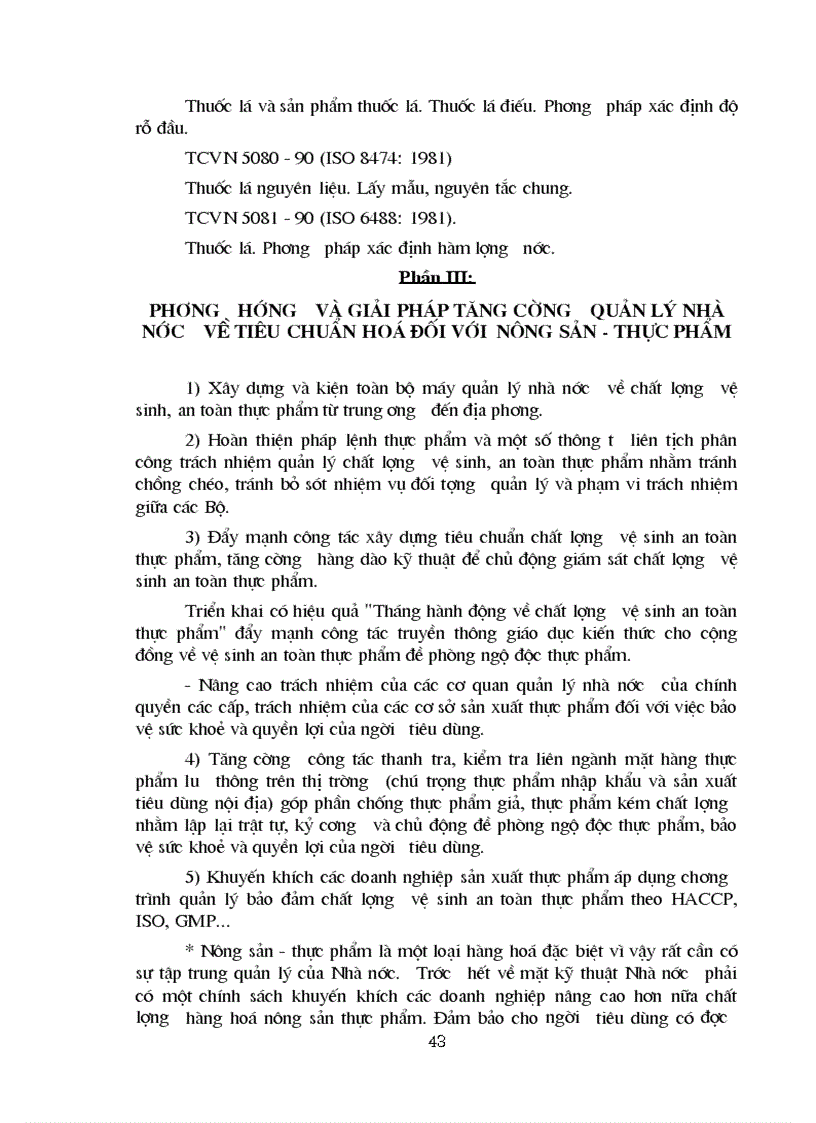 image for page Tăng cường quản lý của nhà nước về tiêu chuẩn hoá trong lĩnh vực Nông sản Thực phẩm
