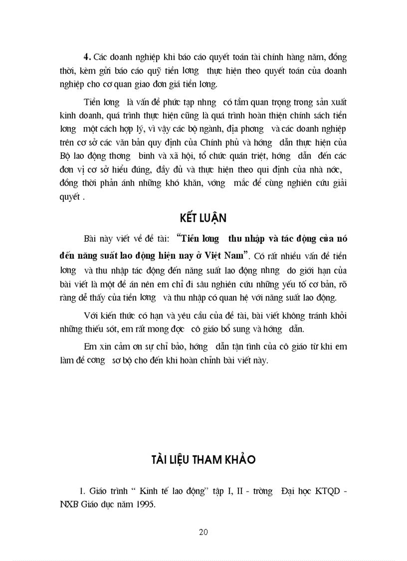 image for page Tiền lương thu nhập và tác động của nó đến năng suất lao động hiện nay ở Việt Nam