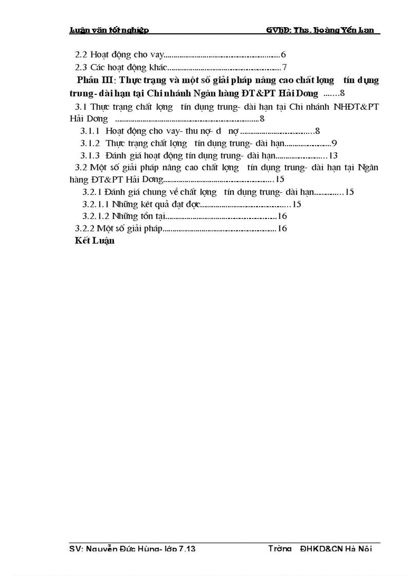 image for page Một số giải pháp nâng cao chất lượng tín dụng trung dài hạn tại Chi nhánh Ngân hàng ĐT PT Hải Dương