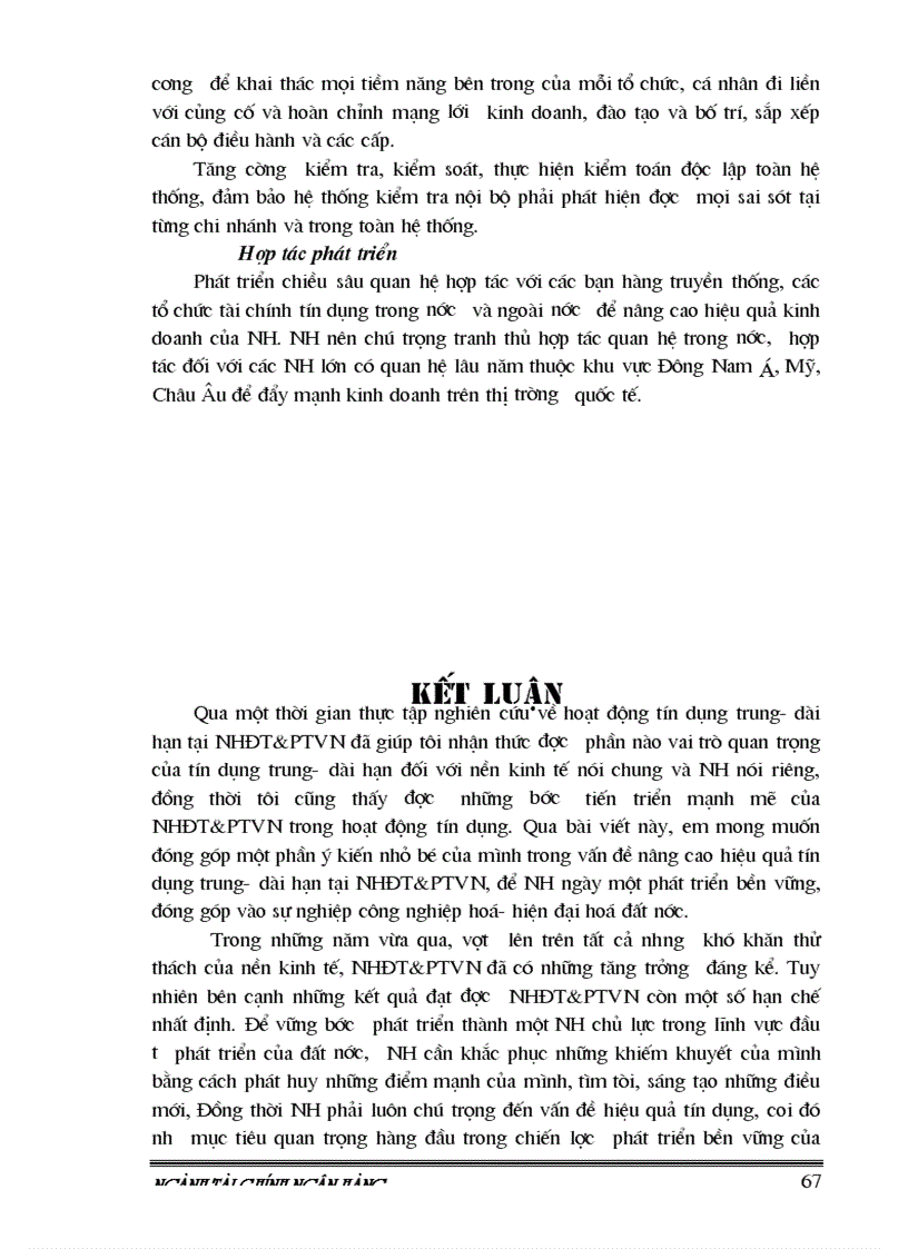 image for page Giải pháp nâng cao hiệu quả tín dụng trung dài hạn tại Ngân Hàng đầu tư và phát triển việt nam