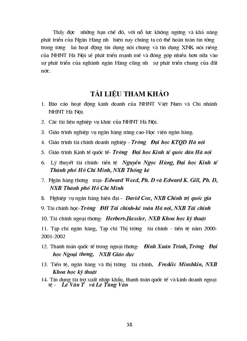 image for page Giải pháp mở rộng hoạt động tín dụng tài trợ xuất nhập khẩu tại Ngân hàng ngoại thương Hà Nội