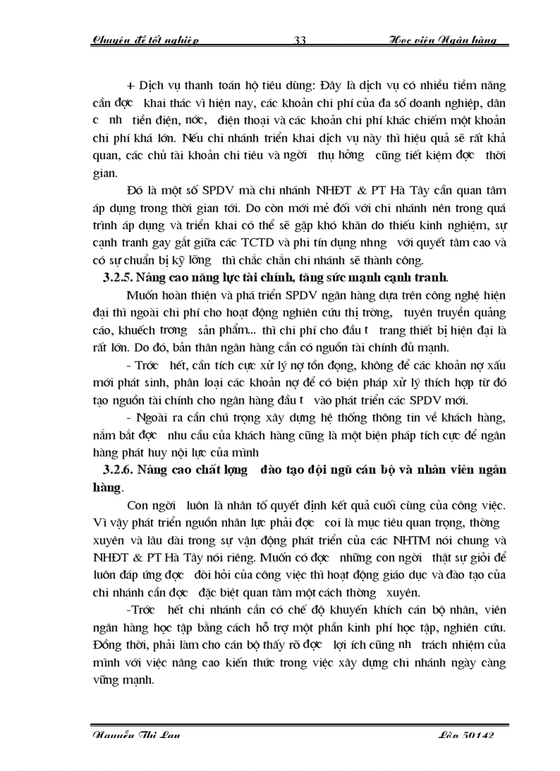 image for page Giải pháp phát triển sản phẩm dịch vụ tại NHĐT PT Hà Tây