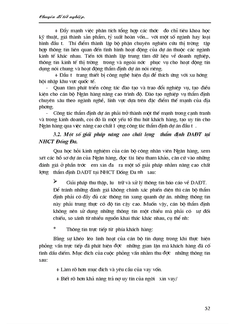 image for page Một số giải pháp nâng cao chất lượng công tác thẩm định dự án đầu tư tại chi nhánh NHCT Đống Đ