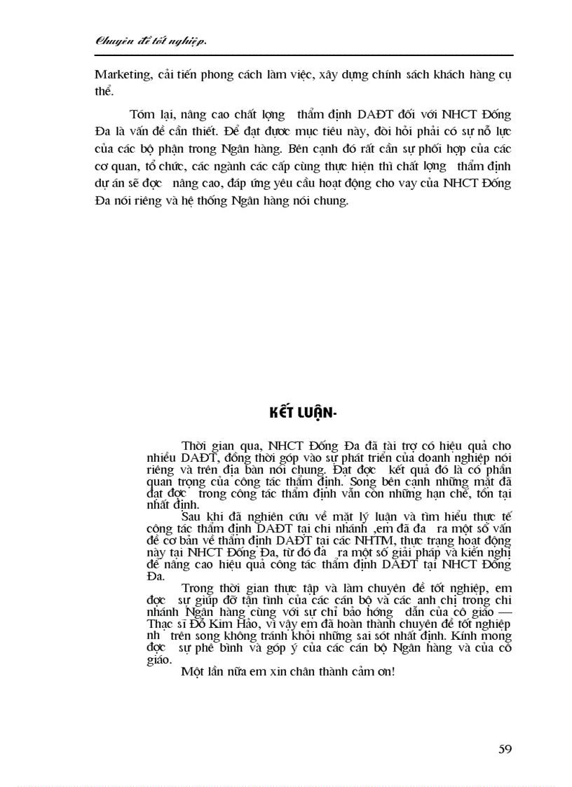 image for page Một số giải pháp nâng cao chất lượng công tác thẩm định dự án đầu tư tại chi nhánh NHCT Đống Đ