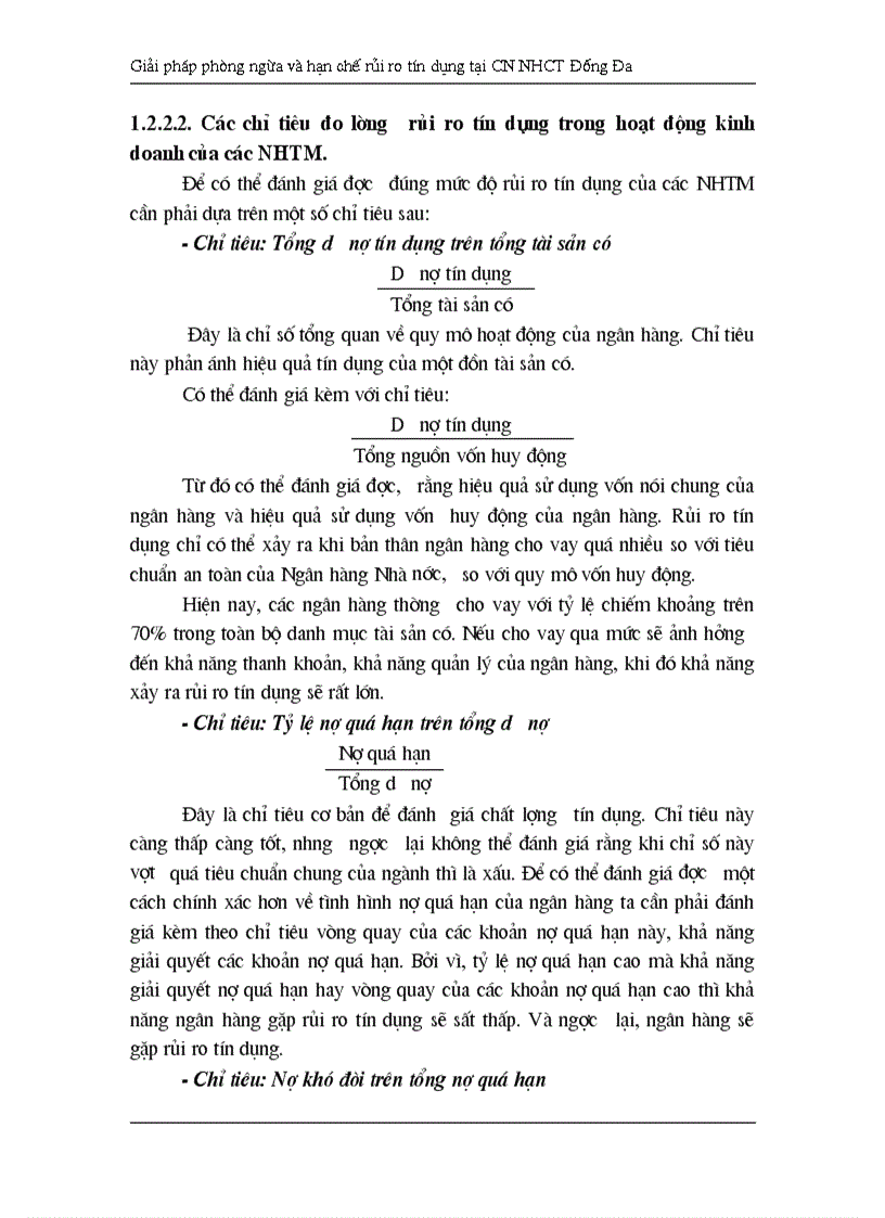 image for page Giải pháp hạn chế rủi ro tín dụng tại Chi nhánh Ngân hàng Công Thương khu vực Đống Đa