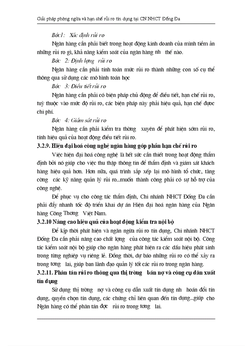 image for page Giải pháp hạn chế rủi ro tín dụng tại Chi nhánh Ngân hàng Công Thương khu vực Đống Đa