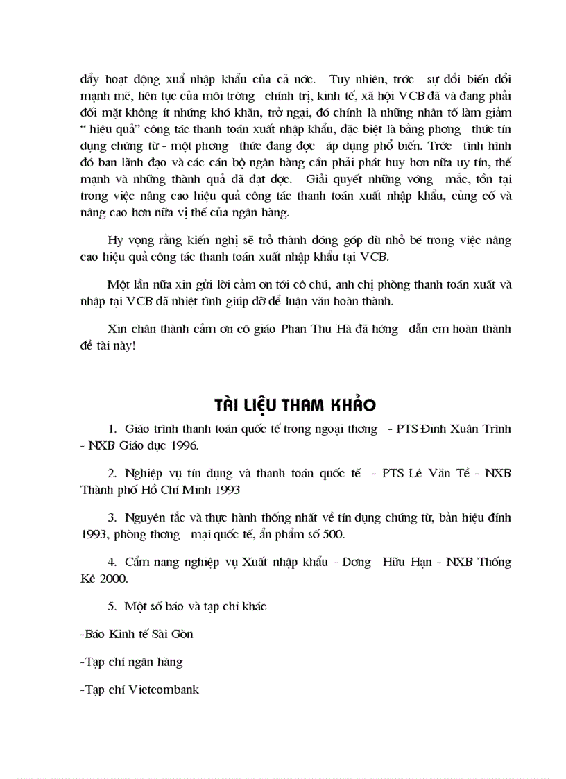 image for page Một số giải pháp nâng cao hiệu quả trong công tác thanh toán hàng xuất nhập khẩu bằng phương thức tính dụng chứng từ tại Ngân hàng Ngoại thương Việt Nam