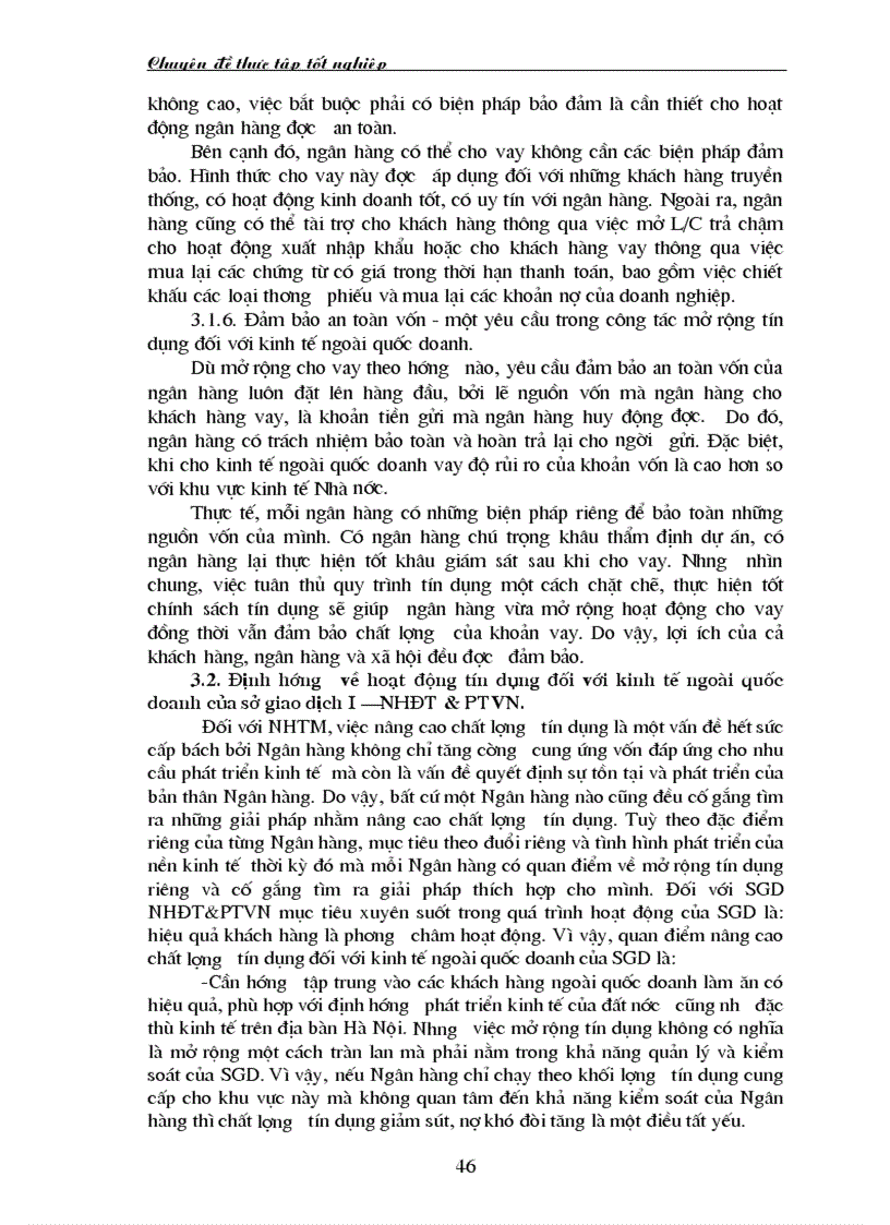 image for page Giải pháp nâng cao chất lượng tín dụng đối với kinh tế ngoài quốc doanh tại Sở giao dịch I Ngân hàng Đầu tư và Phát triển Việt Nam