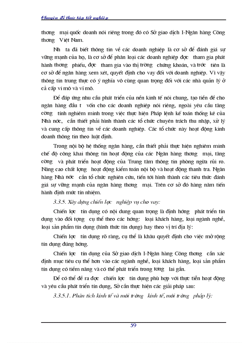 image for page Hoàn thiện nghiệp vụ cho vay của Sở giao dịch I Ngân hàng Công thương Việt Nam