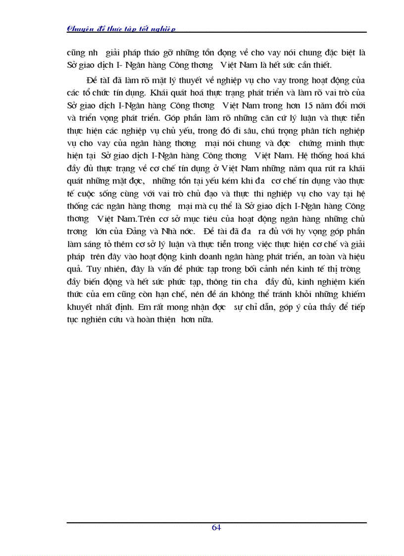 image for page Hoàn thiện nghiệp vụ cho vay của Sở giao dịch I Ngân hàng Công thương Việt Nam