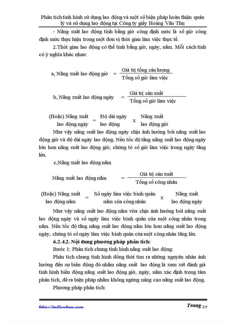 image for page Phân tích tình hình sử dụng lao động và một số biện pháp hoàn thiện quản lý và sử dụng lao động tại Công ty giấy Hoàng Văn Thụ