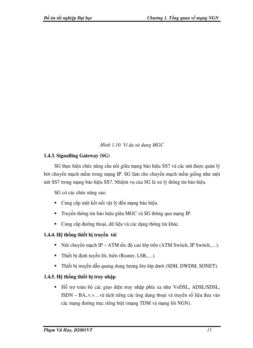image for page Các giao thức báo hiệu và điều khiển trong Mạng NGN