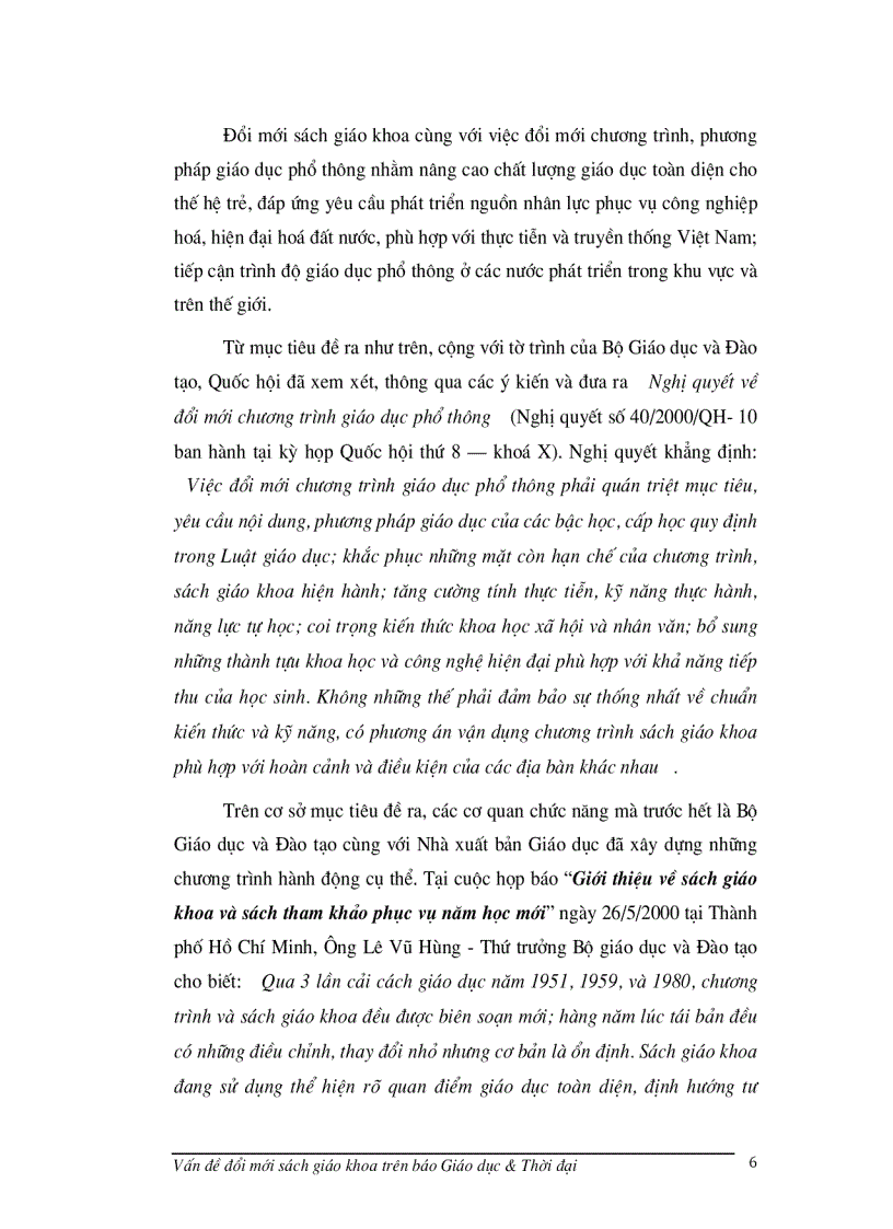 image for page Vấn đề đổi mới sách giáo khoa trên giáo dục hiện đại