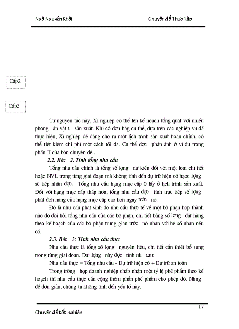 image for page Hoạch định nhu cầu nguyên vật liệu tại Xí nghiệp thép và vật liệu xây dựng Hà Nội