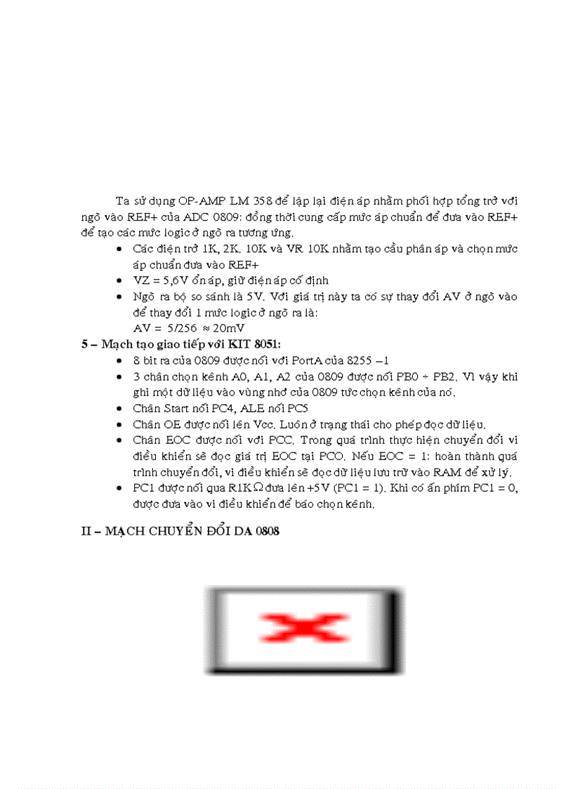 image for page Ứng dụng KIT 8051 để truyển đổi A D và D A