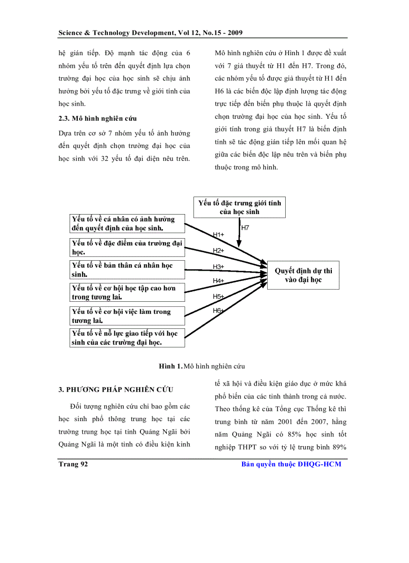image for page Các yếu tố ảnh hưởng đến quyết định chọn trường đại học của học sinh phổ thông trung học