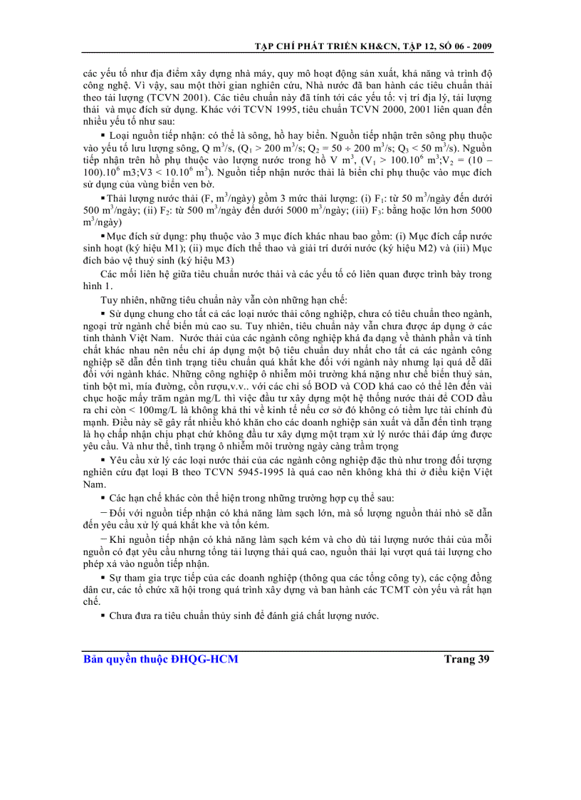 image for page Đề xuất qui trình xây dựng tiêu chuẩn nước thải công nghiệp dựa trên cơ sở độc tính toàn phần