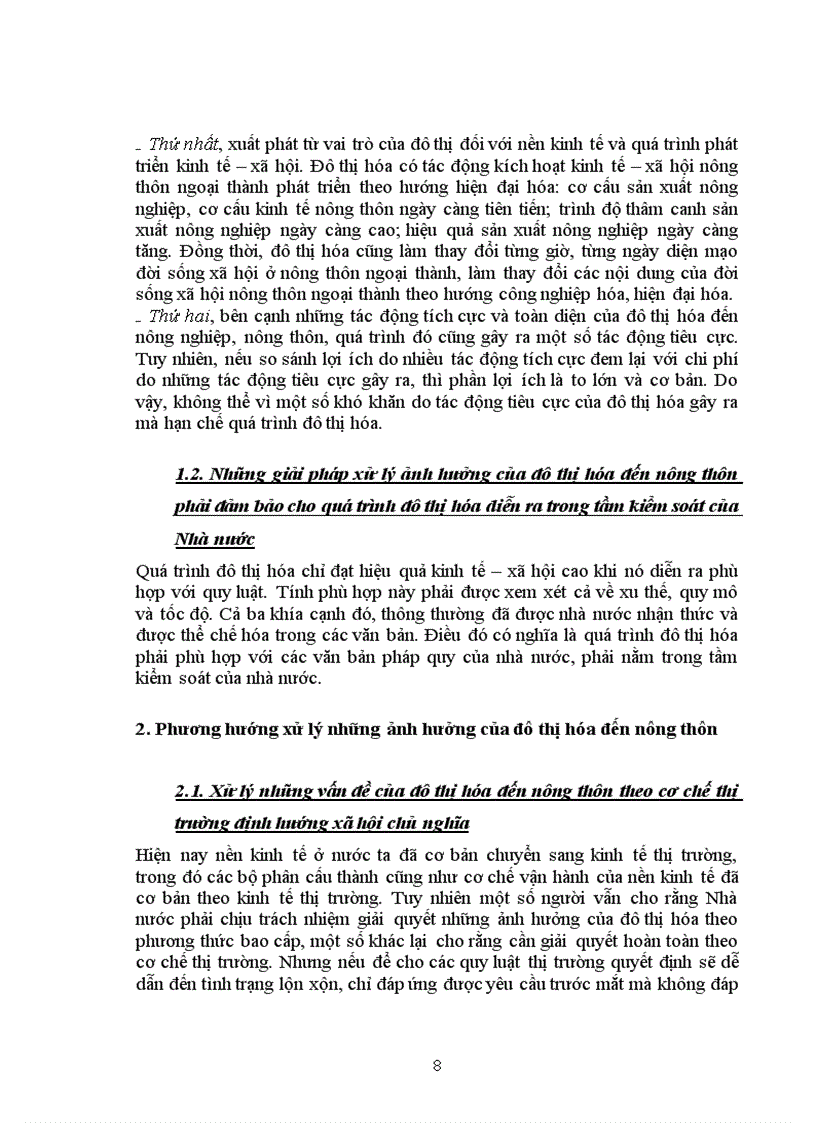 image for page Ảnh hưởng của quá trình đô thị hóa đến nông thôn ở Việt Nam