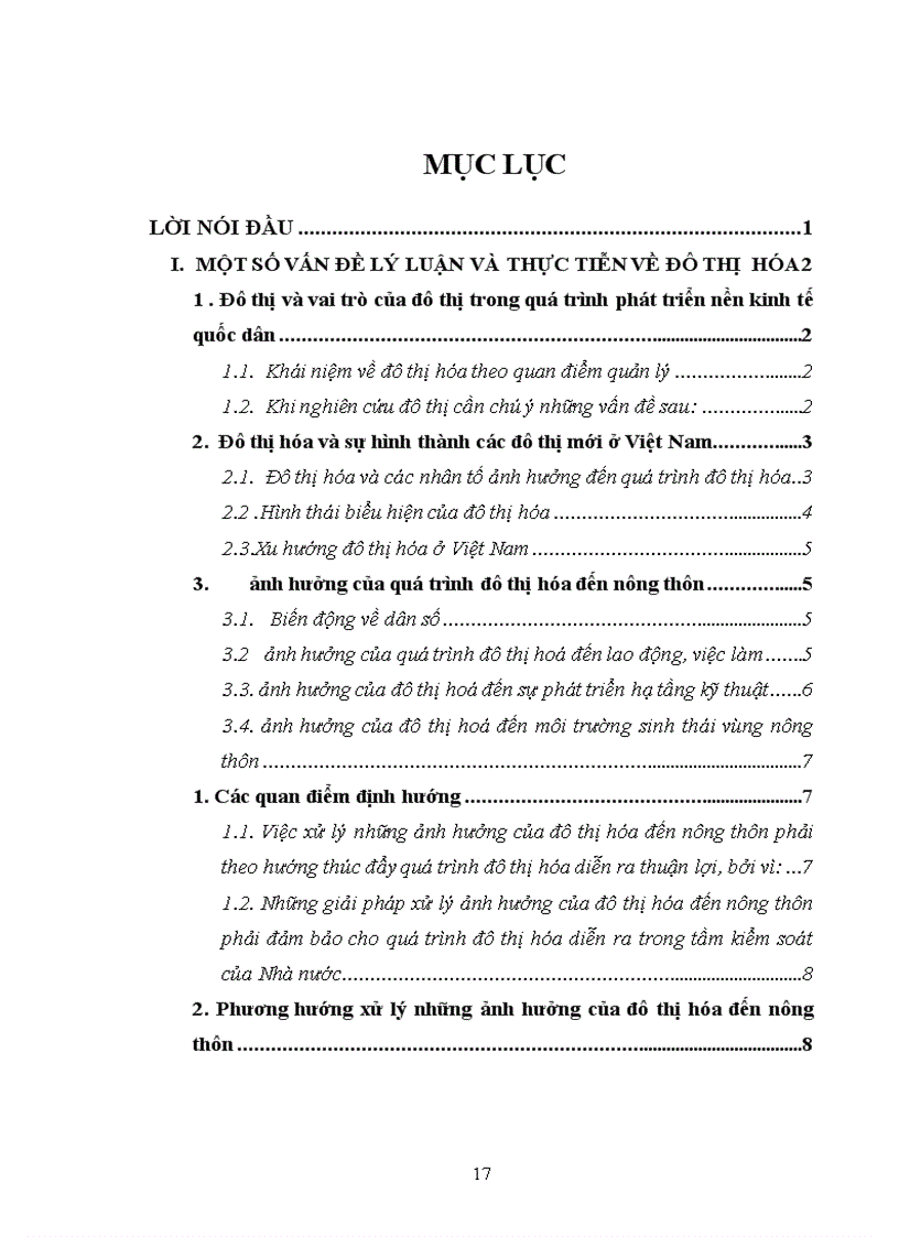 image for page Ảnh hưởng của quá trình đô thị hóa đến nông thôn ở Việt Nam