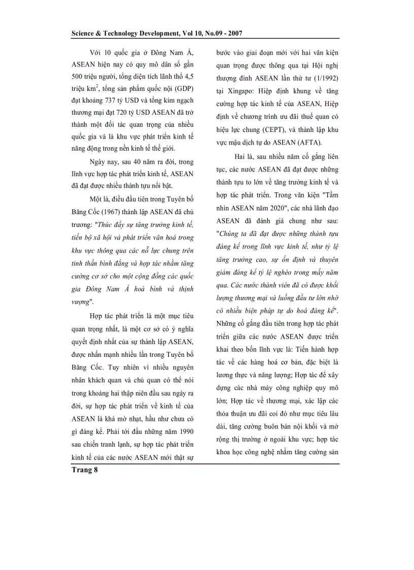40 năm ASEAN thành tựu và vấn đề
