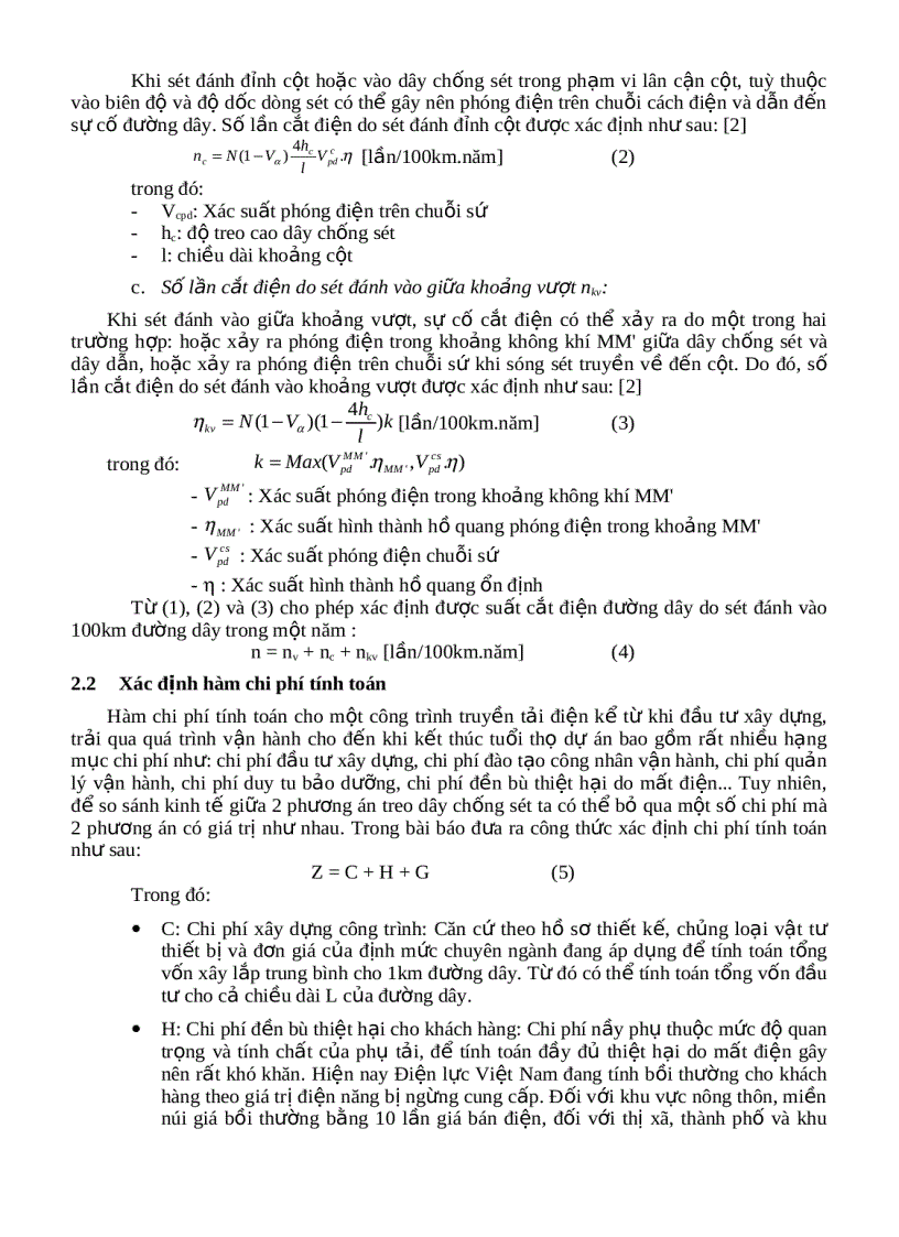 image for page Lựa chọn sơ đồ treo dây chống sét cho đường dây truyền tải điện
