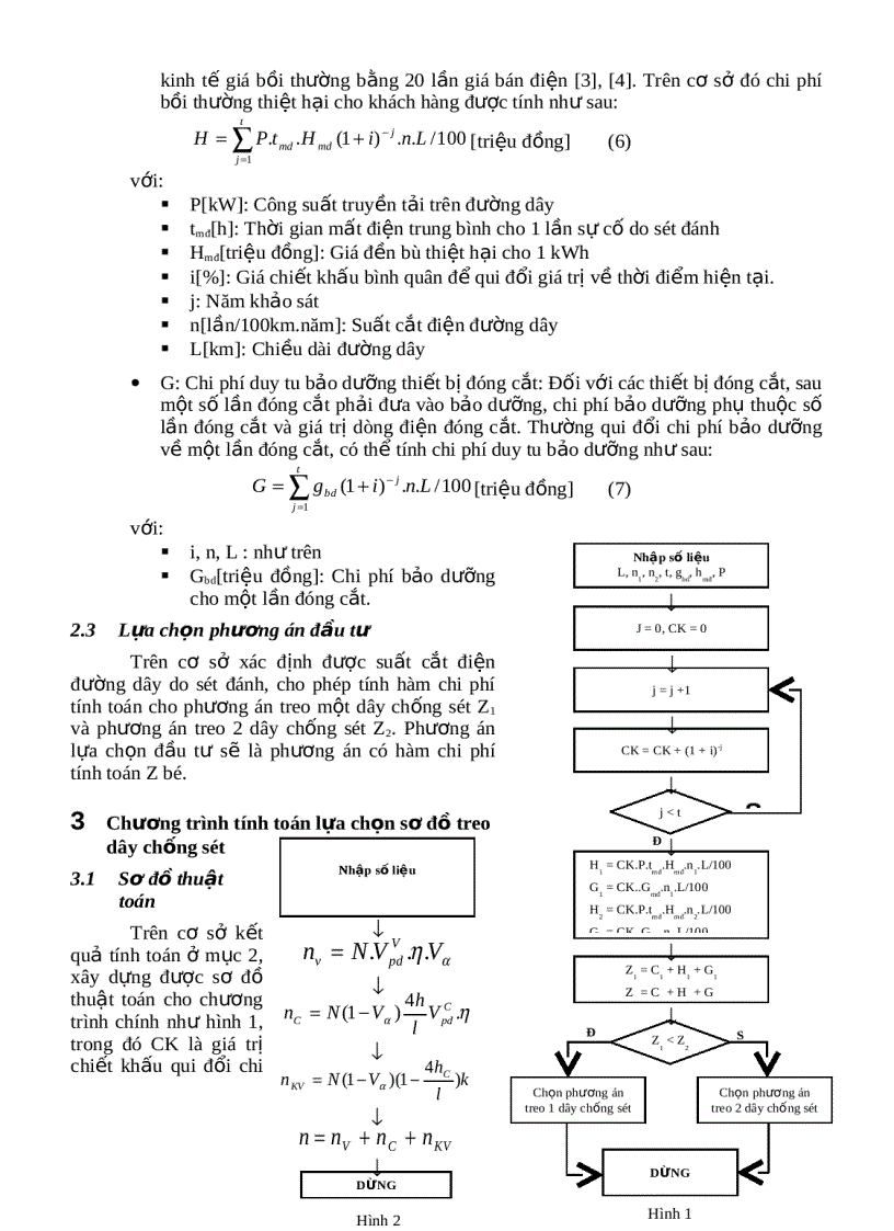 image for page Lựa chọn sơ đồ treo dây chống sét cho đường dây truyền tải điện