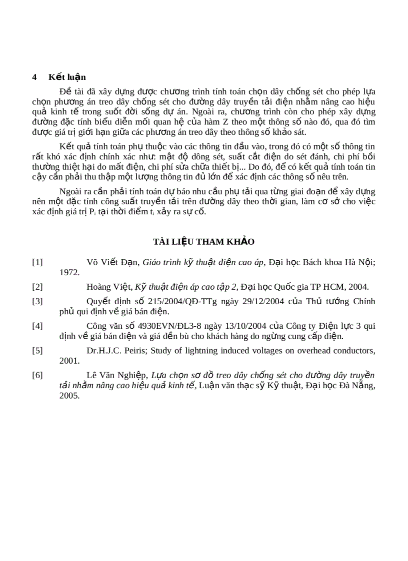 image for page Lựa chọn sơ đồ treo dây chống sét cho đường dây truyền tải điện